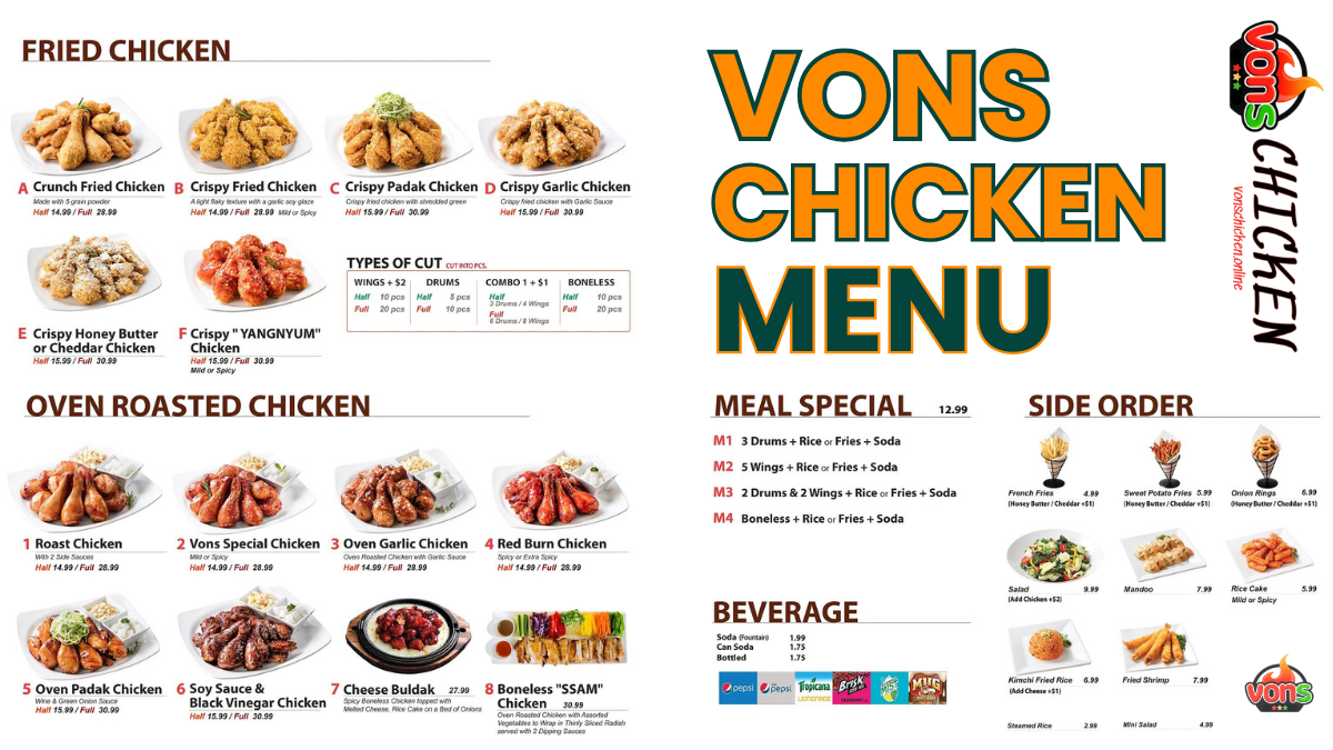 Vons's Menu